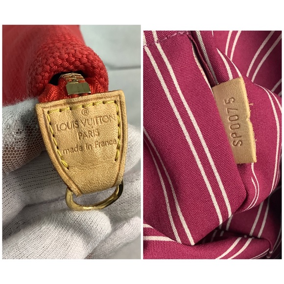 LOUIS VUITTON ANTIGUA CABAS MM TOTE RED/PURPLE - Picture 10 of 12